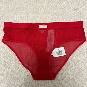 Alexander Wang Red Sheer Panties
